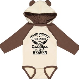 inktastic Handpicked Long Sleeve Creeper Newborn Natural & Brown W Ears 37285