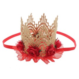 ABOOFAN Princess Baby Birthday First Birthday Decorations for Girl 1st Birthday Flower 1st Birthday Headband Baby Girl Baby First Birthday Baby Hair Accessories Baby Crown Pet Hat Newborn