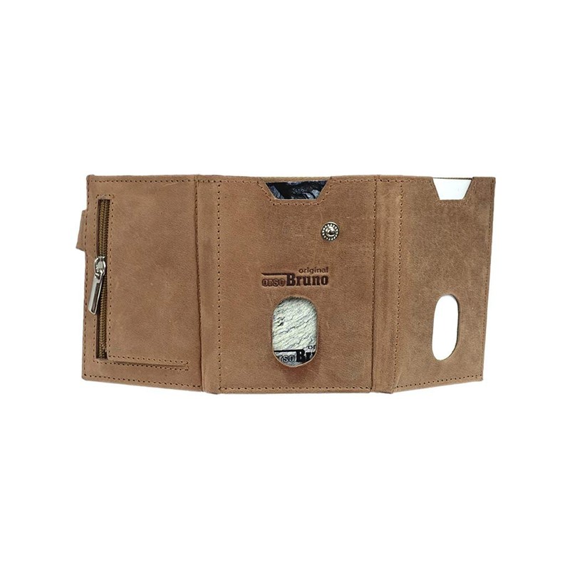 Q-Slim Wallet, Buffalo Leather Brown, rfid wallet