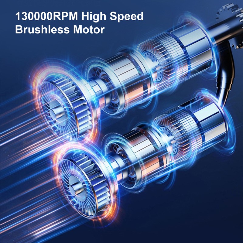 Electric Air Duster 130000RPM High Speed Brushless Motor Handheld Jet