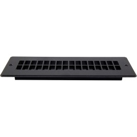 RecPro RV Floor Register | Stationary Vent Cover | 2-1/4" x 10-1/8" Black