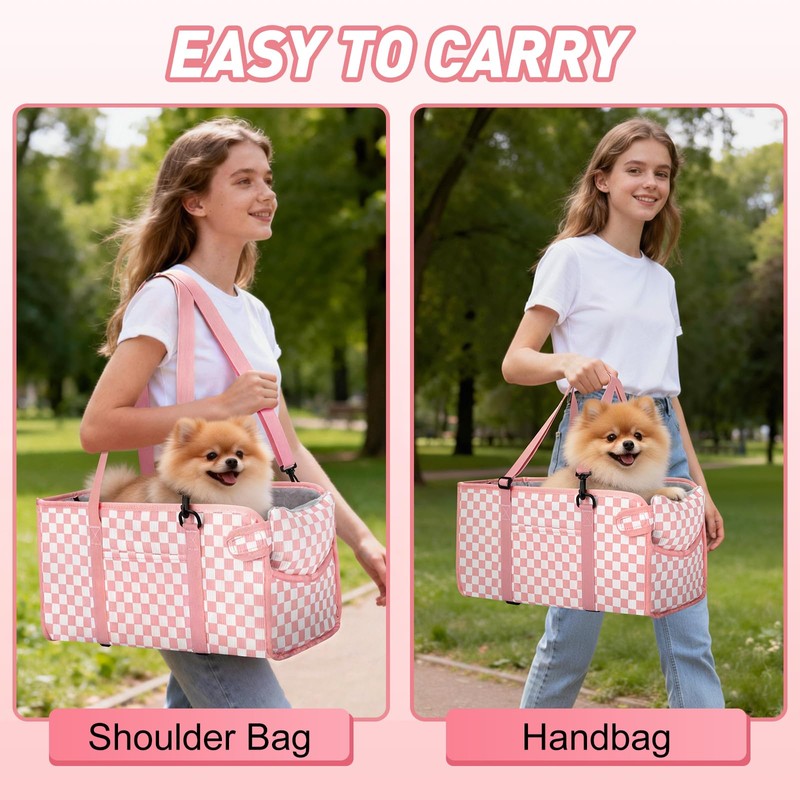 Console Dog Car Seat - Portable Dogs Armrest Booster Seat