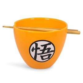 Toynk Dragon Ball Z 4-Star Ball Ceramic Noodle Bowl & Chopsticks Set | 16 Ounce Dish