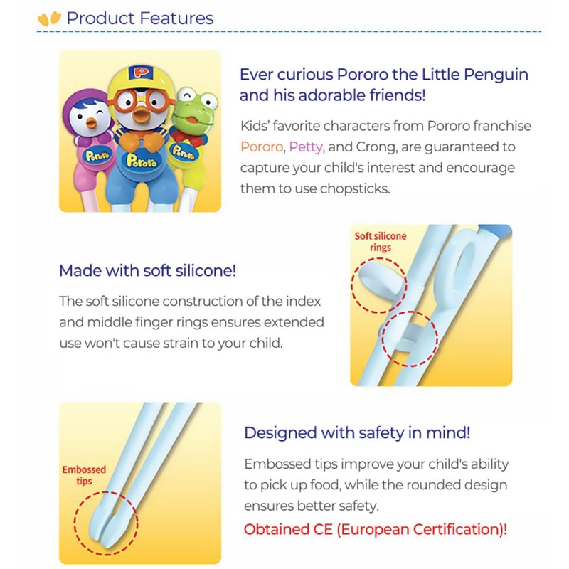 Edison Friends Penguin Chopsticks Training, Beginner, Brain Training, Learning, Korean