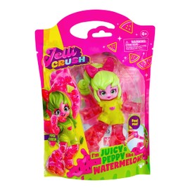 Jelli Crush 18507 Pipsi Crush, Squishy, Smooshy, Stretchy Watermelon Pixie Themed Doll with Unique Charm Inside, Medium