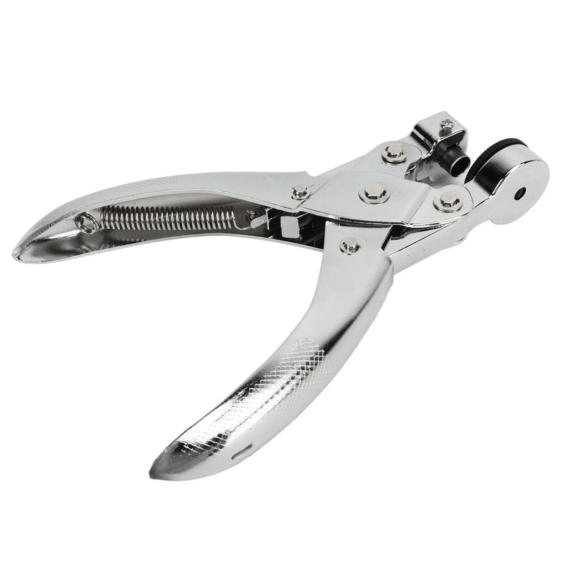 Hole Punch Plier Zinc Alloy Sliver Handheld Paper Puncher Tool