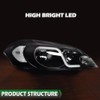 LQI LED DRL Headlight Compatible with Chevy Impala 2006-2013 /Fit