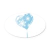 CafePress Melting Ice Heart Euro Oval Car Bumper Magnet