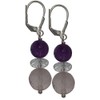 I Be, Amethyst, Quartz, Rose Quartz Gemstone Earrings, 925 Silver,