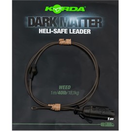 Korda Carp rig for boilie fishing, dark matter leader, heli safe, 1 m, 40 lb, colour: weed