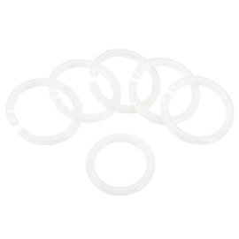 PATIKIL 1.6" OD 1.3" ID Loose Leaf Rings, 25 Pack Binder Ring Plastic for Book DIY Scrapbook Notebook Photo Album, White