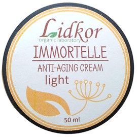 LIDKOR Anti Aging Gesichtscreme mit Immortelle 50ml – Feuchtigkeitsspendend Gesichtspflege mit Rizinusöl & Aloe Vera Gel - Anti Falten Tagescreme - Feuchtigkeitscreme - Vegan Naturkosmetik