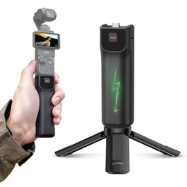 LKTOP Pocket 3 Battery Handle+Tripods Combo for DJI Osmo Pocket 3, 5000mAh Fast Charger, 22.5W Portable Power Stick Grips, Reserved 1/4" Threaded for Tripods(Charging Time: 35 min Camera, 80min Self)