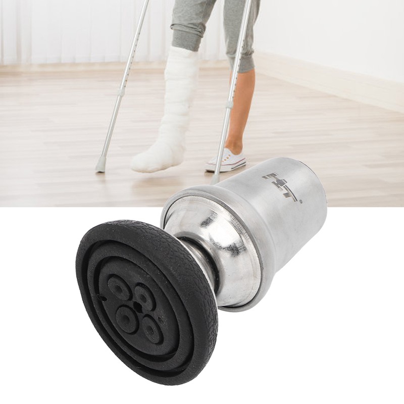 Walking Cane Stick Tips Universal Swivel Rubber Stainless Steel 19mm