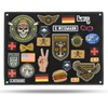 Patch Wall in Black with Metal Eyelets, Velcro Patch Display
