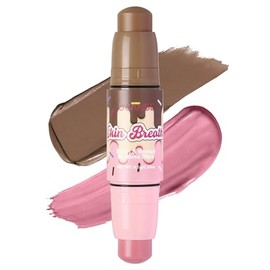 UCANBE Colorete y bronceador en barra multiusos Skin Breath, barra de maquillaje cremoso 2 en 1 para rostro y mejillas, para un acabado natural y radi