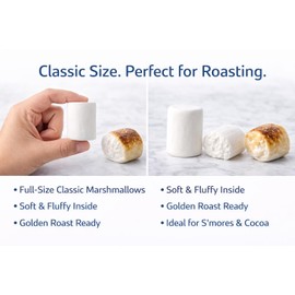 Only Kosher Candy Large White Marshmallows 8 oz (2 Pack) | Soft & Fluffy Marshmallows for Hot Chocolate, Baking, S’mores & Treats