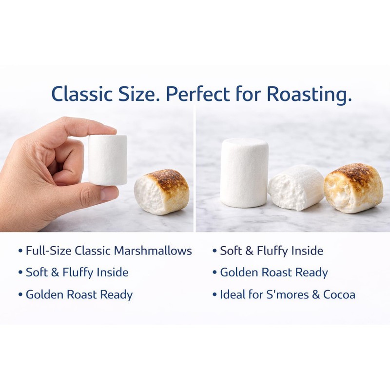 Only Kosher Candy Large White Marshmallows 8 oz (2 Pack)