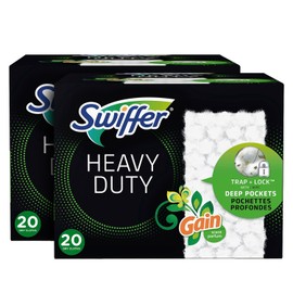 Swiffer Sweeper Heavy-Duty Dry Cloth Refill, Gain Scent, White, 20/Pack (94136)