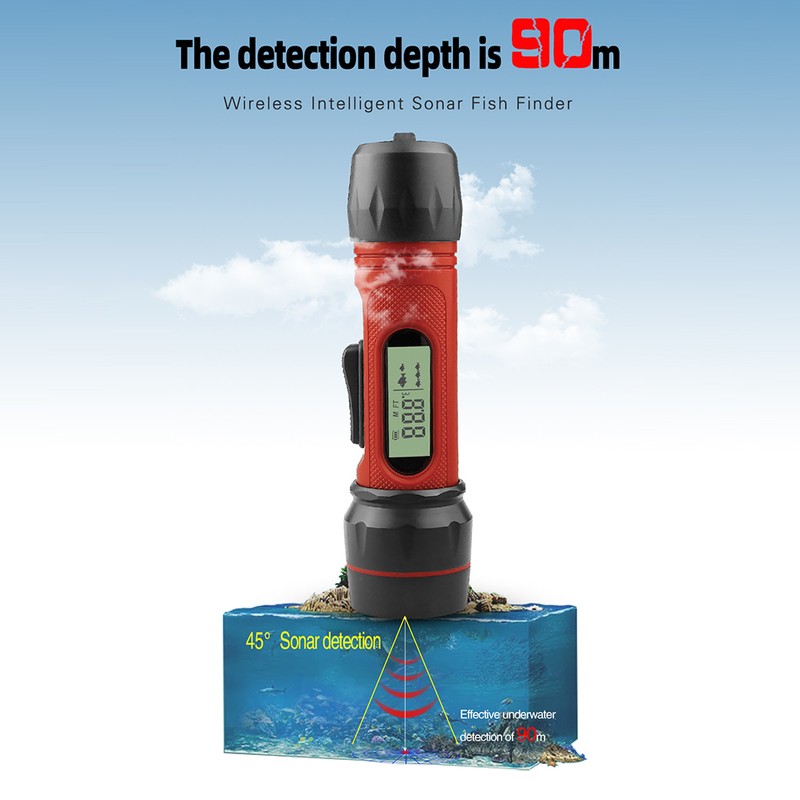 Portable Sonar Fish Finder Waterproof Wireless Depth Finder Ice Fish