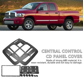 Radio Dash Kit, ABS Center Control, CD Panel Trim, Standard Fitment, Double Din Dash Kit, Radio Installation Kit Compatible for Dodge for Ram Truck 2002-2005