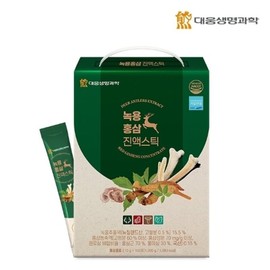 Daewoong BioScience 대웅생명과학 녹용홍삼 진액 스틱 100포 1박스 / 대용량 6년근홍삼 명절선물세트 Daewong Bio Science Deer Antler Red Ginseng Extract Stick 100 Packs 1 Box / Large Capacity 6-Year-Old Red Ginseng Holiday Gift Set