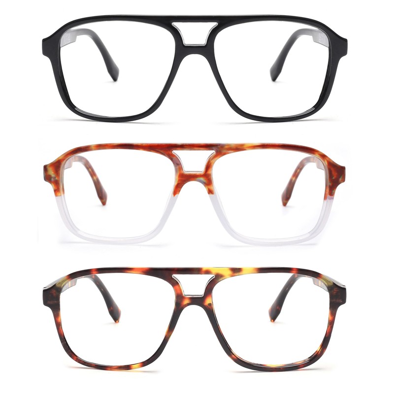 JM 3 Pack Oversized Aviator Reading Glasses for Women Men,