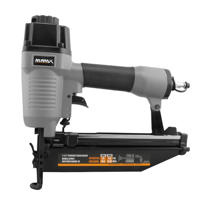 NuMax SFN64 Pneumatic 16-Gauge 2-1/2" Straight Finish Nailer