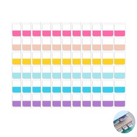 YIXINLYMY Post-it Film Sticky Notes, Header Stickers, Index Stickers, Vibrant Colors, 6 Colors, 20 Sheets Each, Rectangle, 1.0 x 1.1 inches (25 x 28 mm)