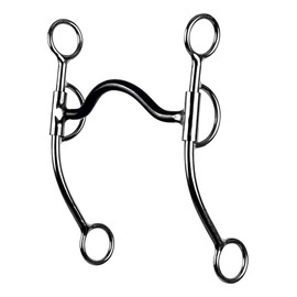 Reinsman 836 Ported Mullen D & L Reiner | Stage D Expert Neck Reining Curb Bit with 8" Cheeks, 3/8" Sweet Iron Medium Port, Smooth Solid Mouthpiece | Advanced Western Horse Training