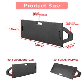 Srrmod Foldable 32x12 Inch Soccer Rebounder Board Soccer Wall Kick Back Trainer, with 2 Rebound Angles for Ball Passing and Bounce Back Training, Including Carry Bag