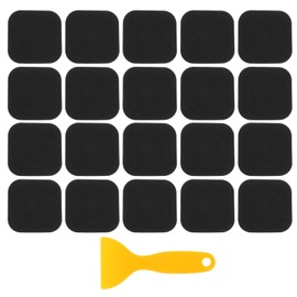 sourcing map 20pcs Non-Slip Bathtub Stickers, Anti Slip Shower Stickers Safety Strips Bath Tub Stickers with Scraper for Bathtub Shower Stairs, Black