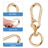 Metal Rotating Snap Hooks Clip, 2Pcs Golden Key Ring Heavy