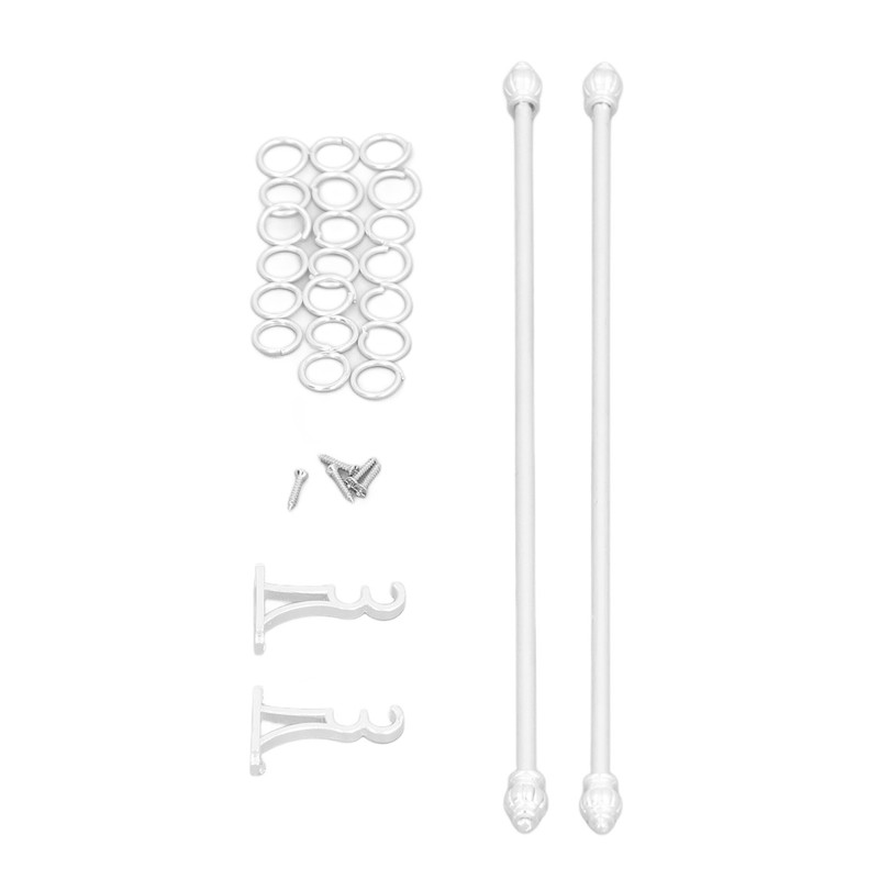 Miniature Curtain Rods 1/12 Scaled Simulation Alloy Dollhouse Double Layer