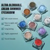 DE'LANCI Rose Gold Glitter Eyeshadow, Metallic Rose Gold Eyeshadow, Creamy