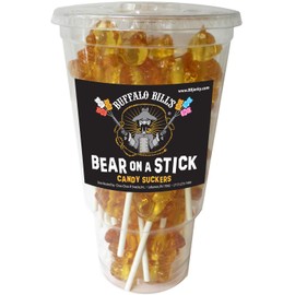 Buffalo Bills Honey Bears On A Stick (24-ct cup wrapped Honey suckers made with real honey)