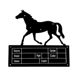 Harilla Namensschild für, Pferdeschild für, Zaun, dekorativ, robuste Pferdestalltür-Dekoration, Pferdenamensschild aus Metall
