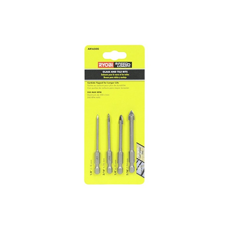 Glass/Tile Hex Shank Bit Set (4-Piece)