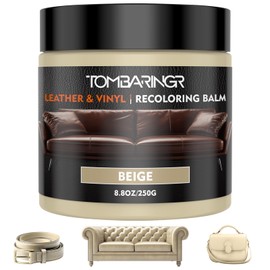 TOMBARINGR Leather Recoloring Balm Leather Repair Kit for Furniture Leather Dye for Furniture Car Seats Shoes Repair Leather Dye for Scratched and Faded Leather - Beige