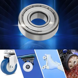 ACROPIX 6305ZZ Deep Groove Ball Bearings Lubricated P5 15x62x17mm Silver Tone Double Metal Seal Car Scooter Skateboard Wheel Universal - Pack of 4