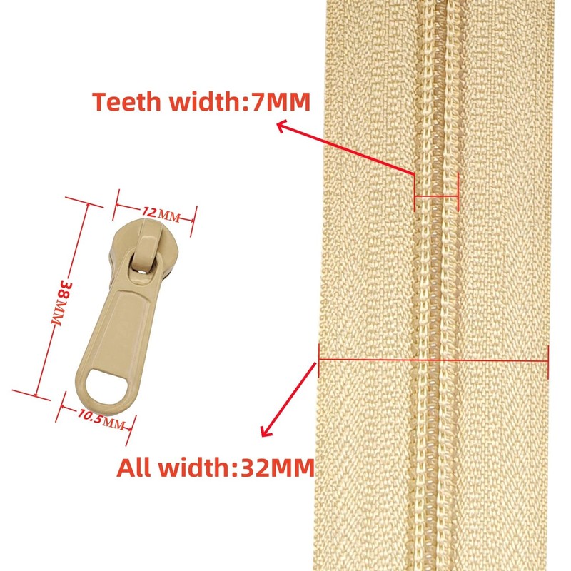 MebuZip #5 Nylon Coil Zippers by The Yard Bulk Zipper