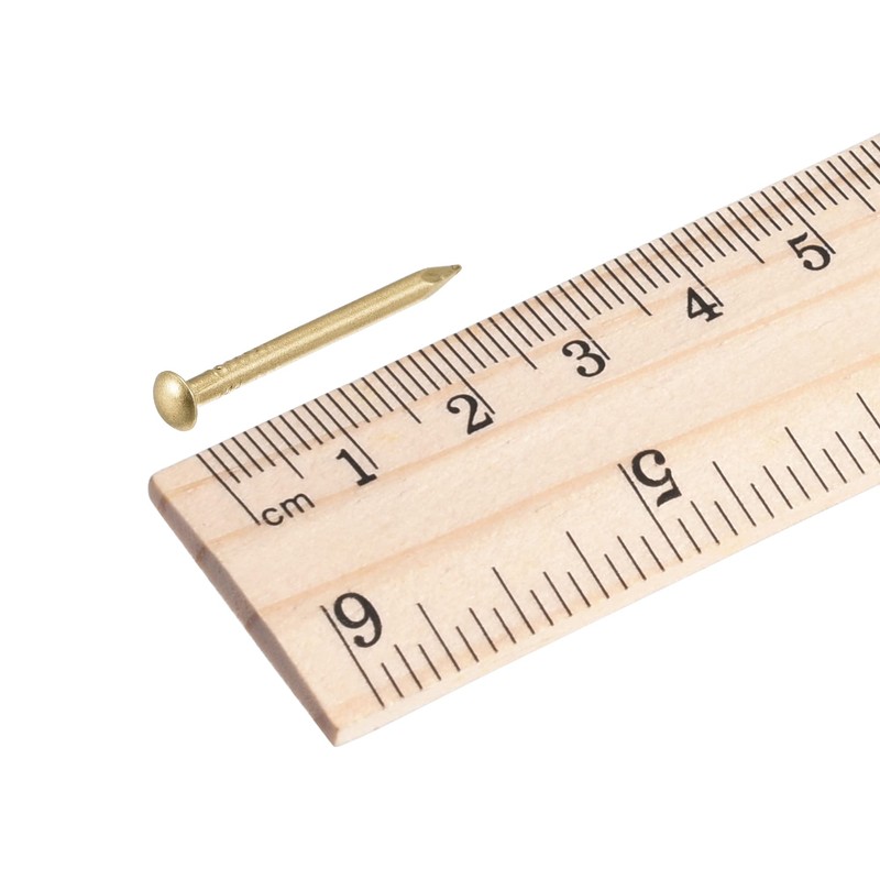 sourcing map Small Tiny Brass Nails 2x25mm for DIY Decorative