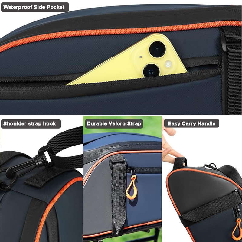8L Waterproof Bike Trunk Bag for Rear Rack - Bicycle