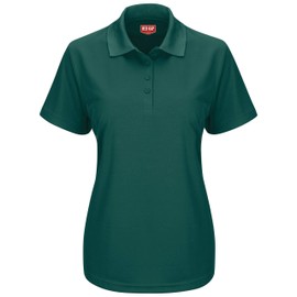 Red Kap Women's Short Sleeve Knit Performance Polo, Hunter Green, Large