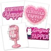 WICVIC 4 Pcs Certified Yapper Sticker Pack Sarcastic Meme Vinyl