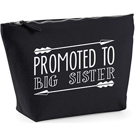 Hippowarehouse Promoted To Big Sister printed make up cosmetic wash bag 18x19x9cm