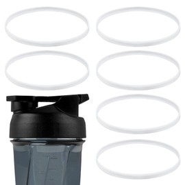 6pcs Gasket for HELIMIX 2.0 Vortex Blender Shaker Bottle 28oz, Silicone Sealing Ring Seal Parts Leak-Proof Water Bottle Lid O Ring Seal Part for Cup Lid BPA Free Accessories Replacement(White)