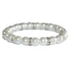 White pearls Stretchabl Bracelet with Rhinestones