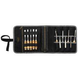 Wrench/Tool Roll (7 Slots), Waxed Canvas Roll Up Bag with 1 Small Detachable Tool Pouch and 1 Zipper Pockets, Multi-Purpose Wrench Roll Organizer for Motorcycle/Mechanic/Electrician