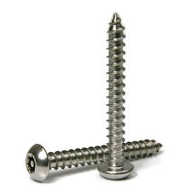 Torx w/Pin Tamper Proof Security Button Head Sheet Metal Screws 18-8 Stainless Steel T-27 - #14 x 1-250 Pieces